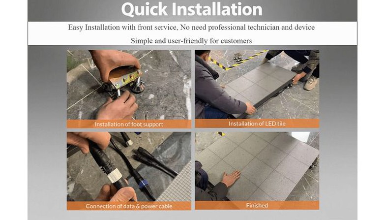 quick installation of Interactive Digital Dance Floor001 quick installation of Interactive Digital Dance Floor001